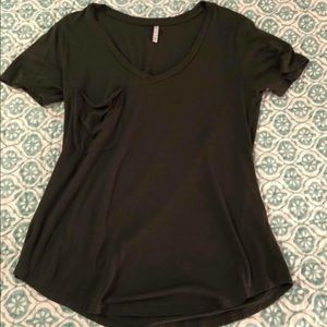 Olive Green V-Neck Tee